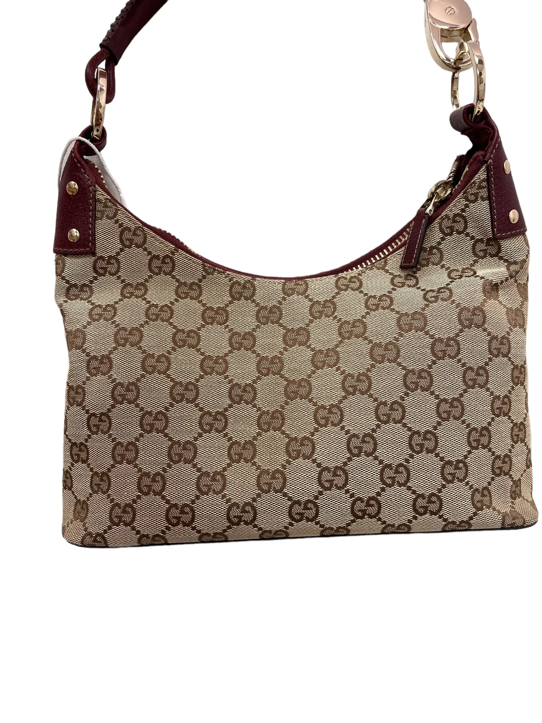 Gucci Monogram Burgundy Hobo SYCK855