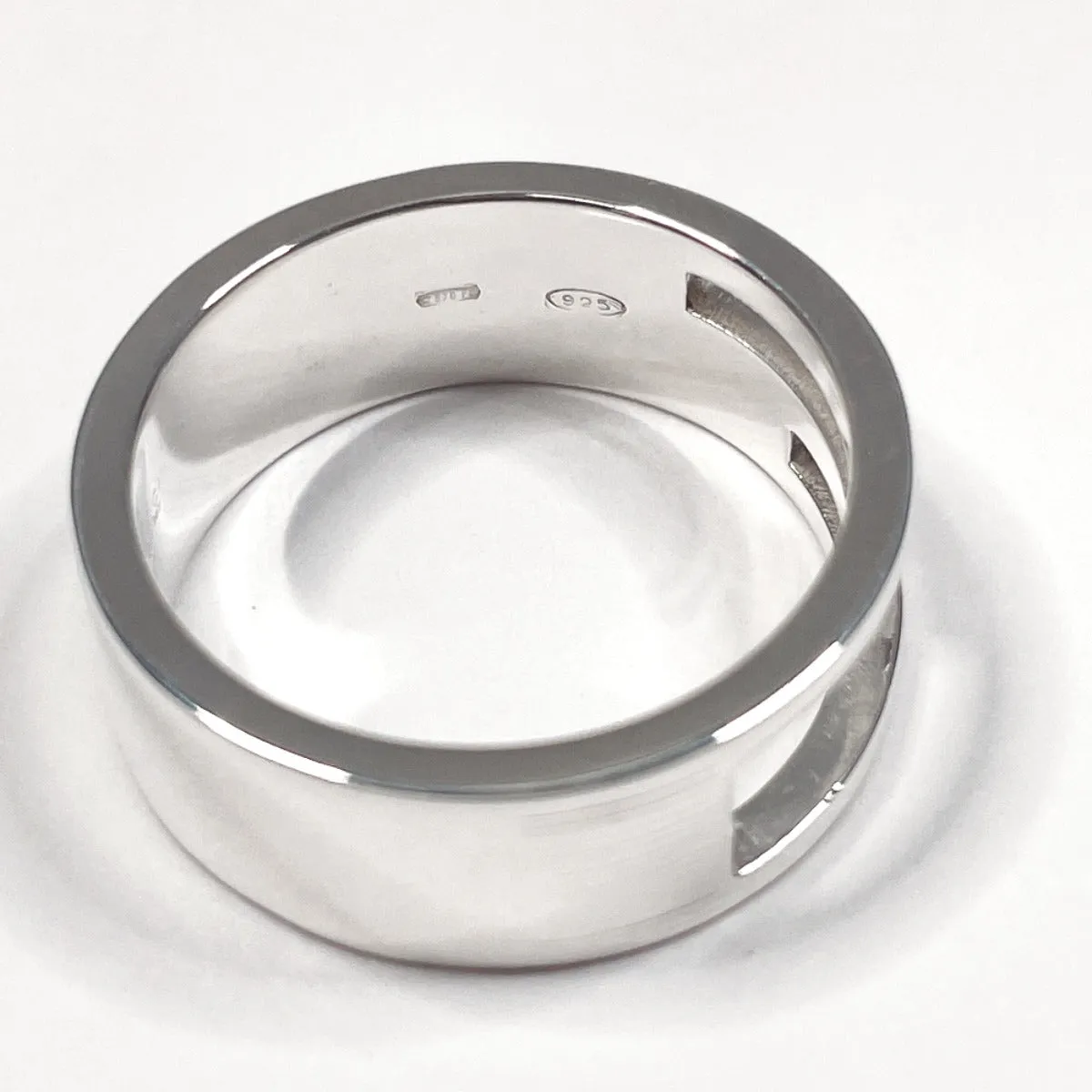 GUCCI Ring Silver925 Silver Branded Cutout G mens Used