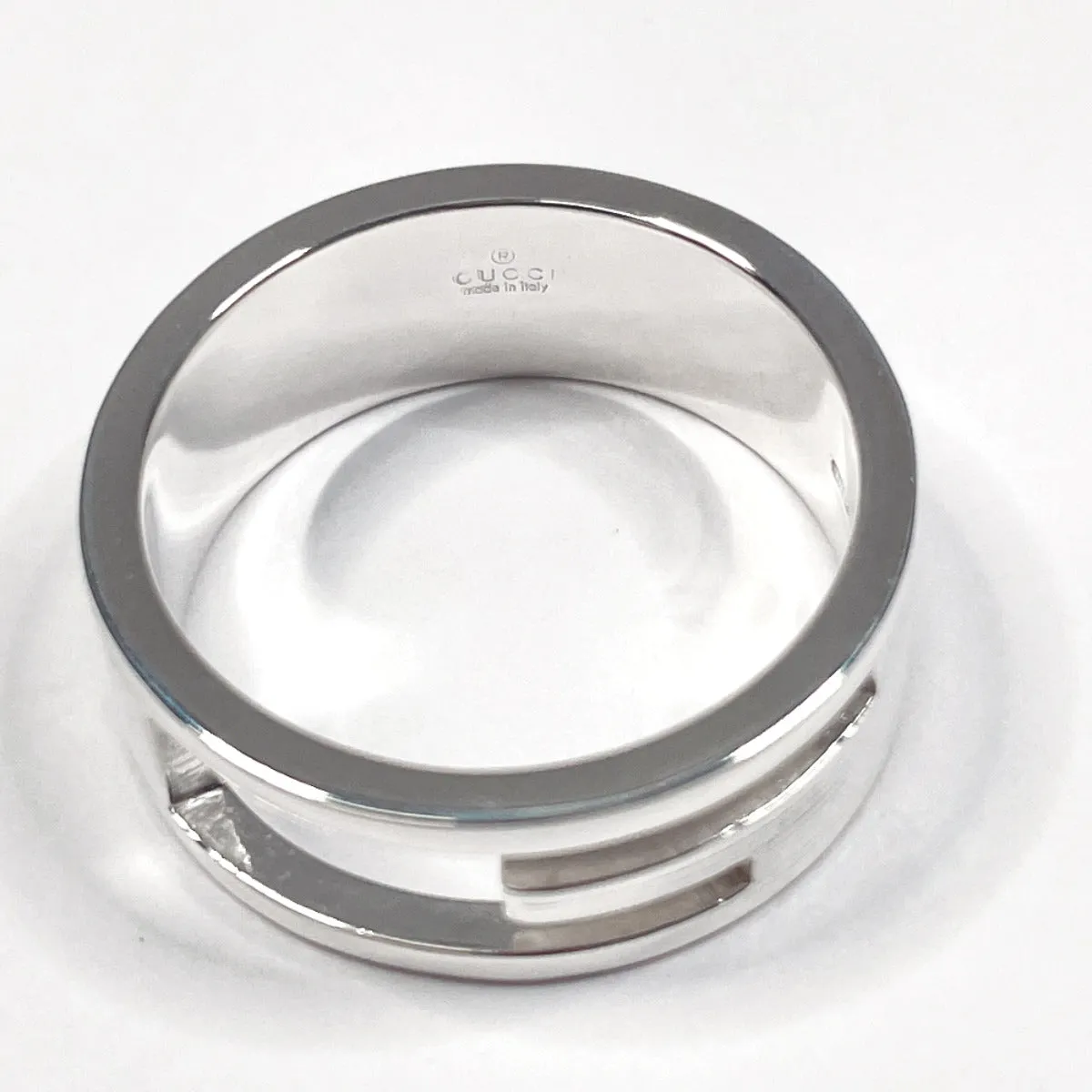 GUCCI Ring Silver925 Silver Branded Cutout G mens Used