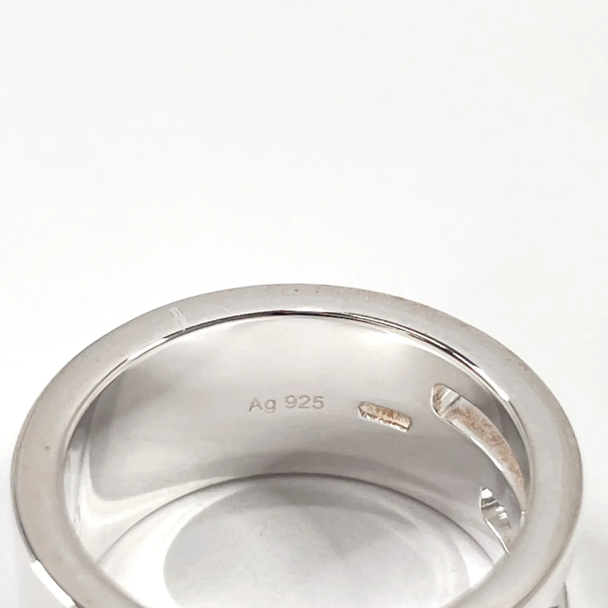 GUCCI Ring Silver925 Silver Branded Cutout G Women Used