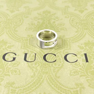 GUCCI Ring Silver925 Silver Branded Cutout G Women Used