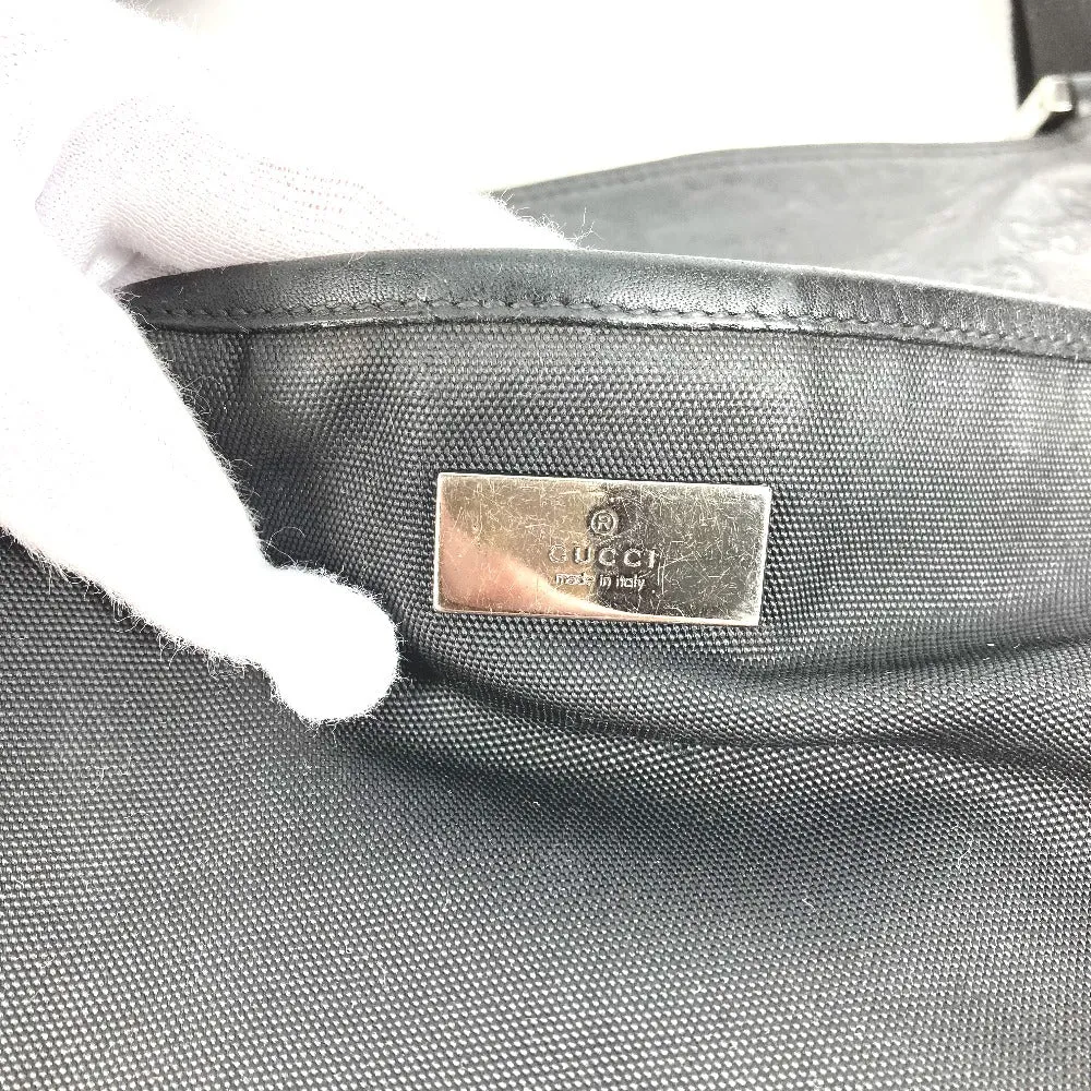 GUCCI Shoulder Bag 161822 Leather, Nylon black Guccisima GG mens Used