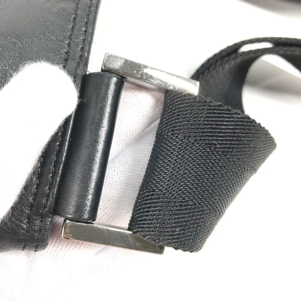 GUCCI Shoulder Bag 161822 Leather, Nylon black Guccisima GG mens Used
