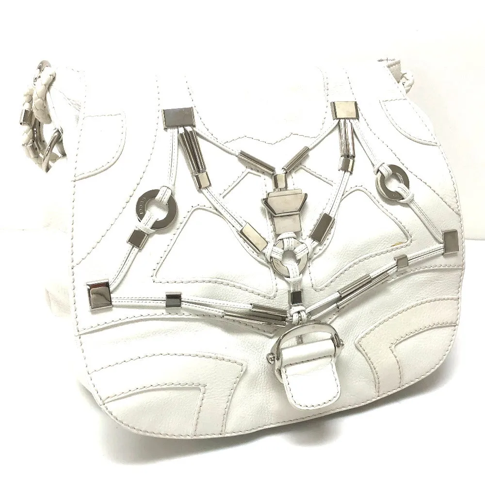 GUCCI Shoulder Bag 240237 leather white Luxury Handbag Women Used