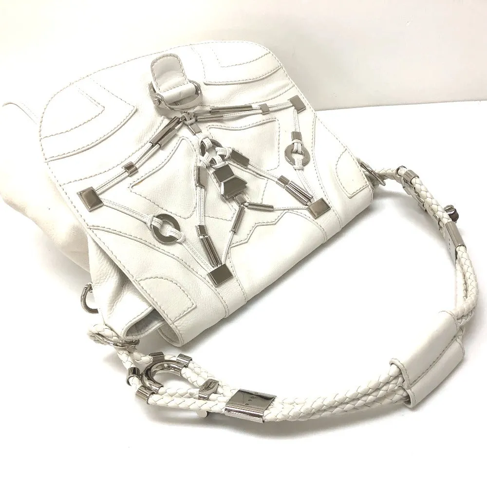 GUCCI Shoulder Bag 240237 leather white Luxury Handbag Women Used