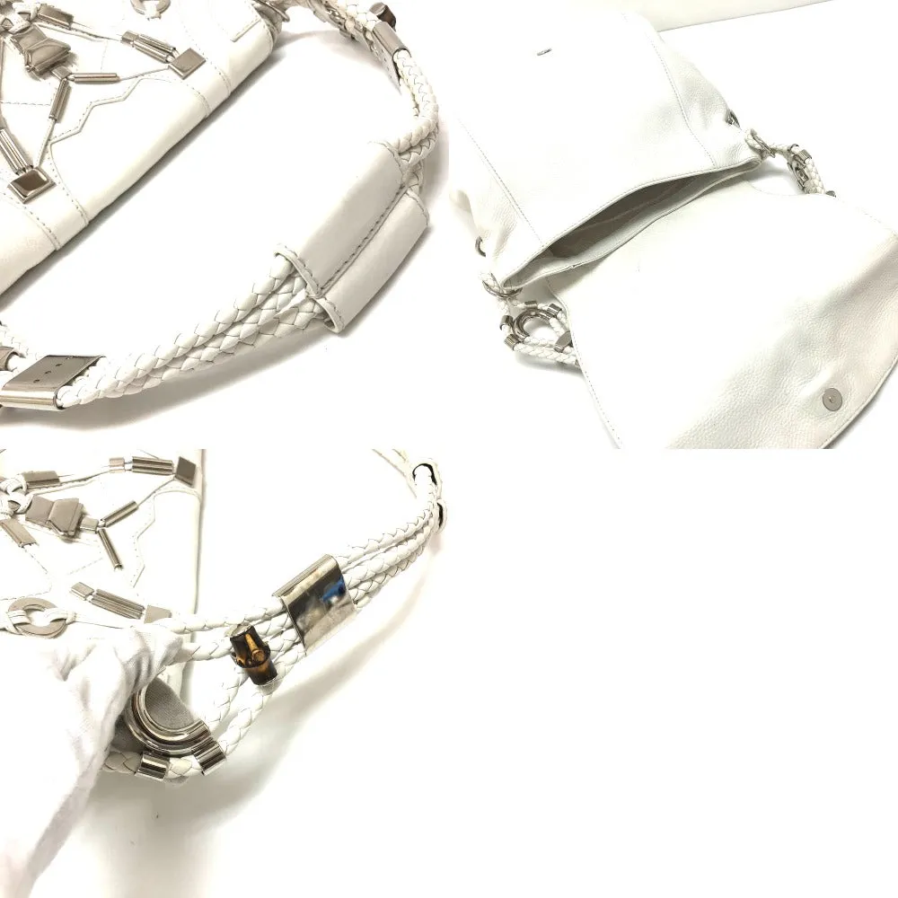 GUCCI Shoulder Bag 240237 leather white Luxury Handbag Women Used