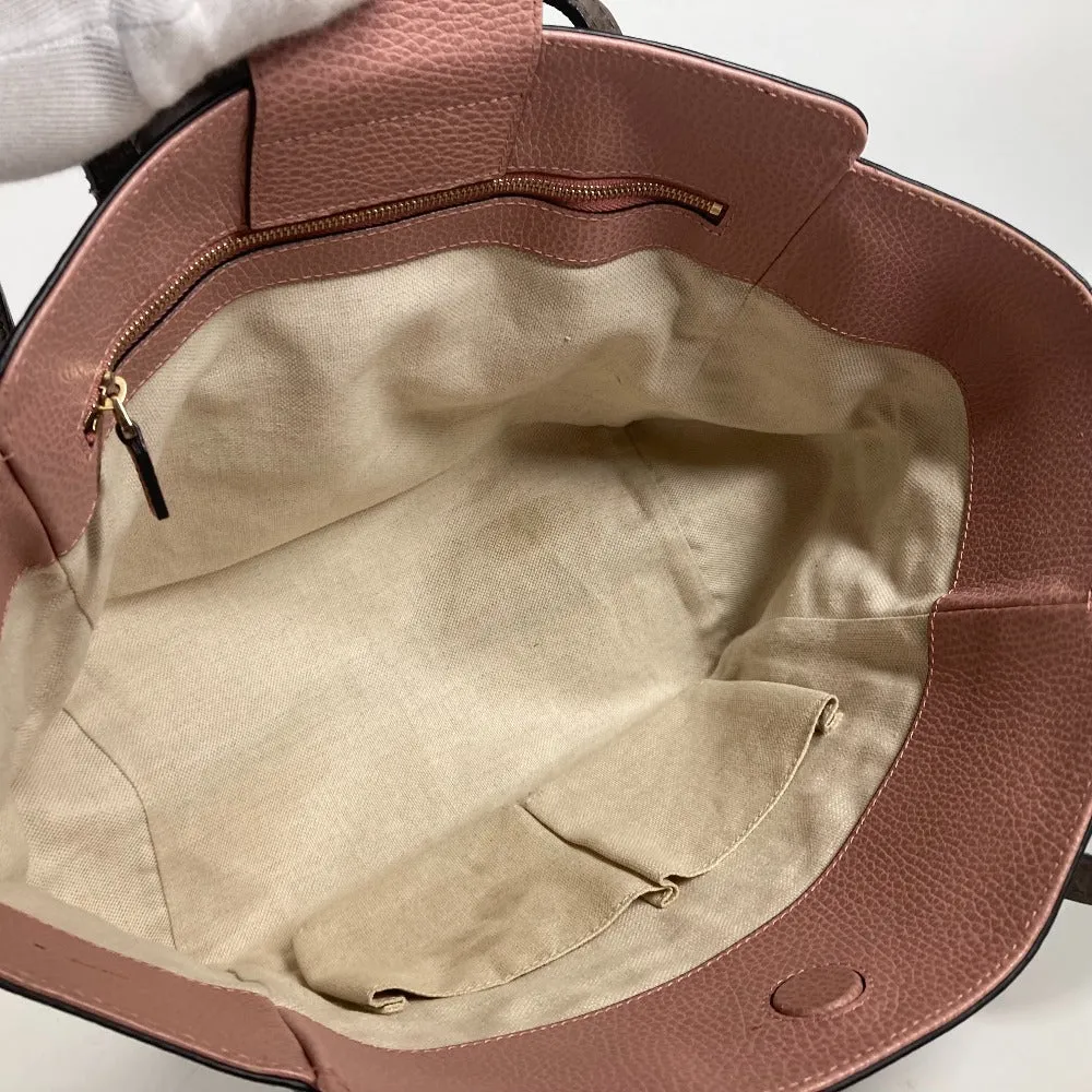 GUCCI Shoulder Bag 354408 leather gray logo Women Used