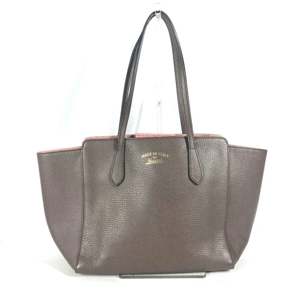 GUCCI Shoulder Bag 354408 leather gray logo Women Used
