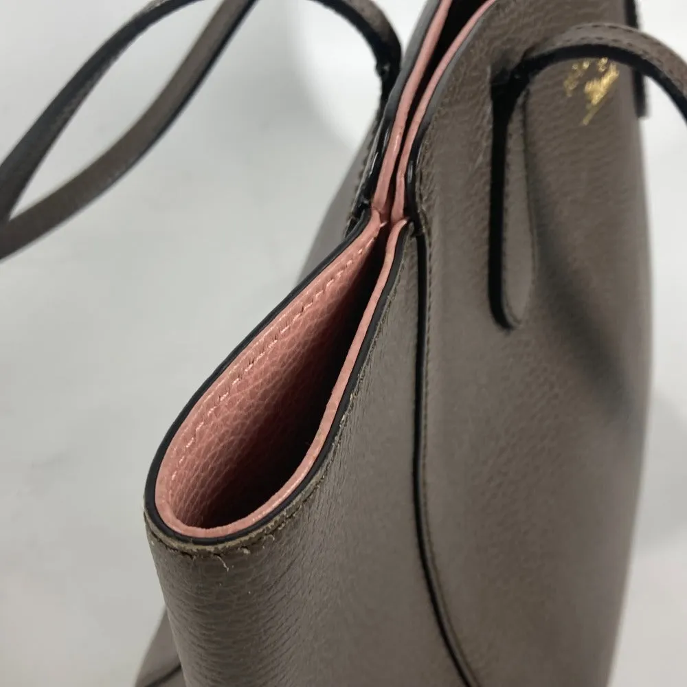 GUCCI Shoulder Bag 354408 leather gray logo Women Used