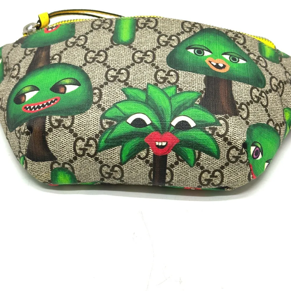 GUCCI Sling bag 502095 GG Supreme Canvas beige GG logo Waist pouch Kids Secondhand