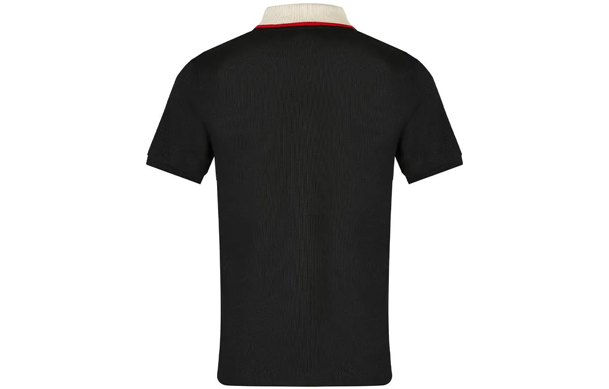 GUCCI Striped Logo Short-sleeved Polo Shirt Black 500972-X9M38-1106