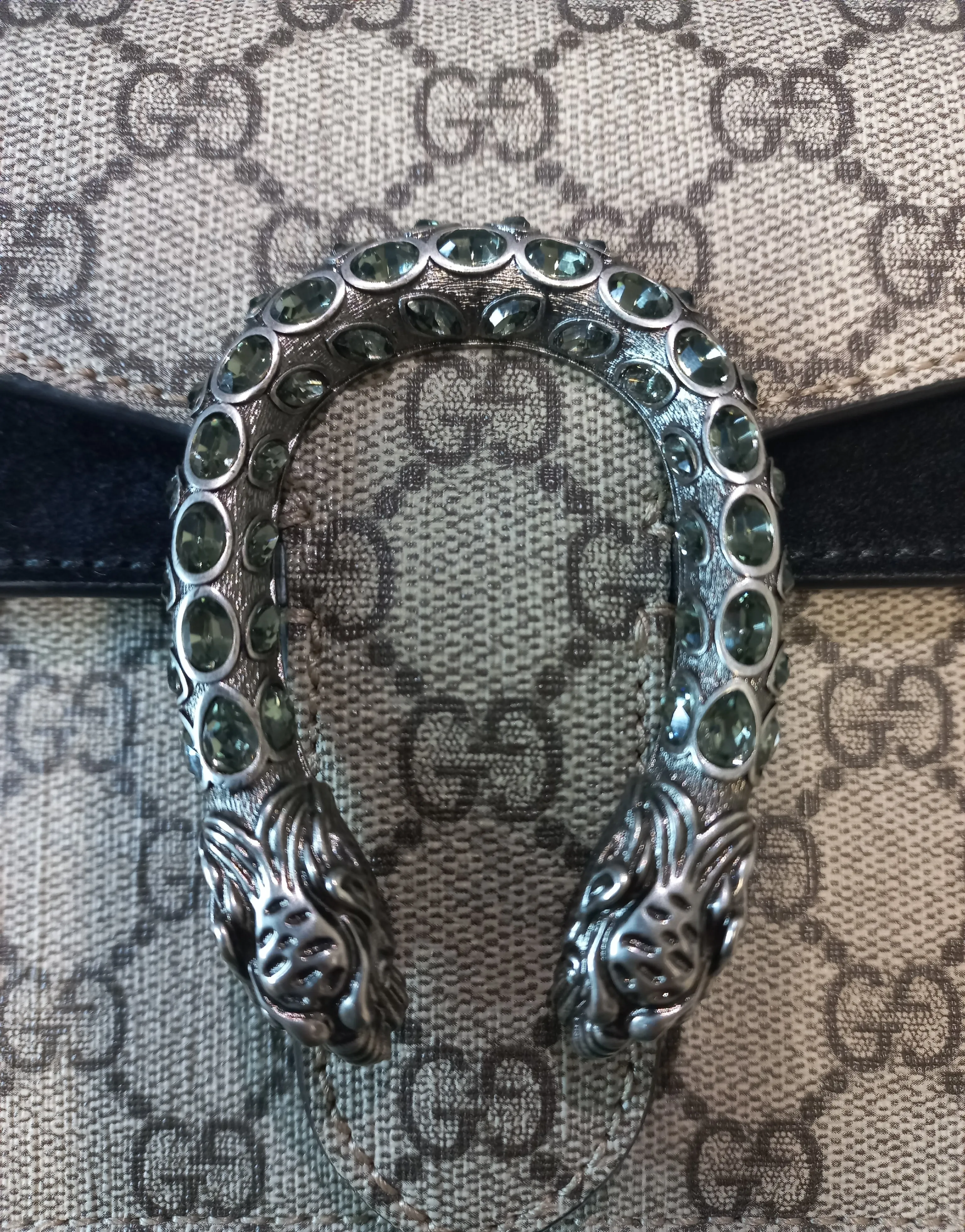 Gucci Supreme Small Dionysus GG Shoulder Bag Black