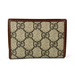 GUCCI Trifold wallet 644462 GG Supreme Canvas beige GG Supreme Horsebit Women Used