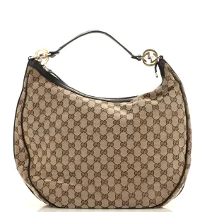 GUCCI Twins Hobo GG Canvas Medium