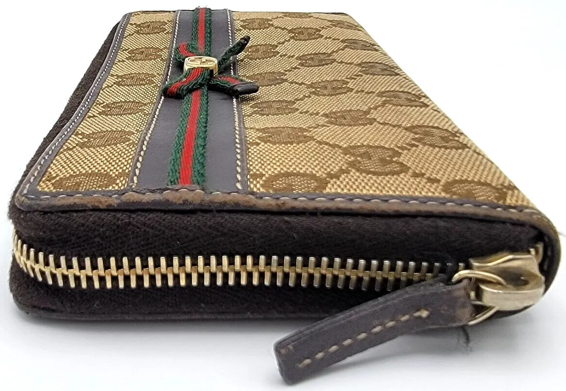 Gucci Wallet Gg Canvas Beige Brown