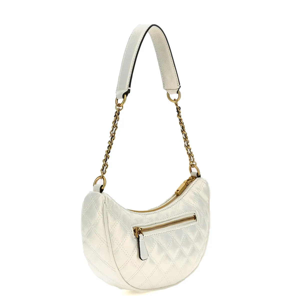 Guess - Giully quilted Ivory Shoulder Bag - HWQI8748120 - IVORY