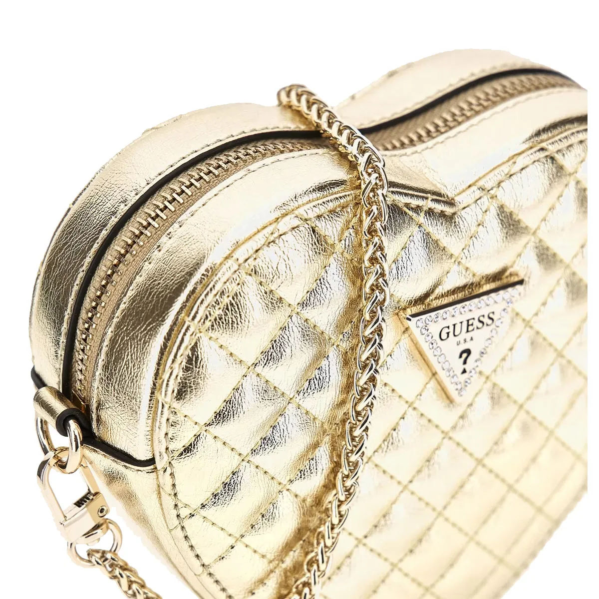 Guess - Twiller Heart Gold Crossbody Bag - HWMG9310770 - GOLD