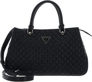 GUESS Women ECO RIANEE Satchel Hand Bag, Black, black, Unit size