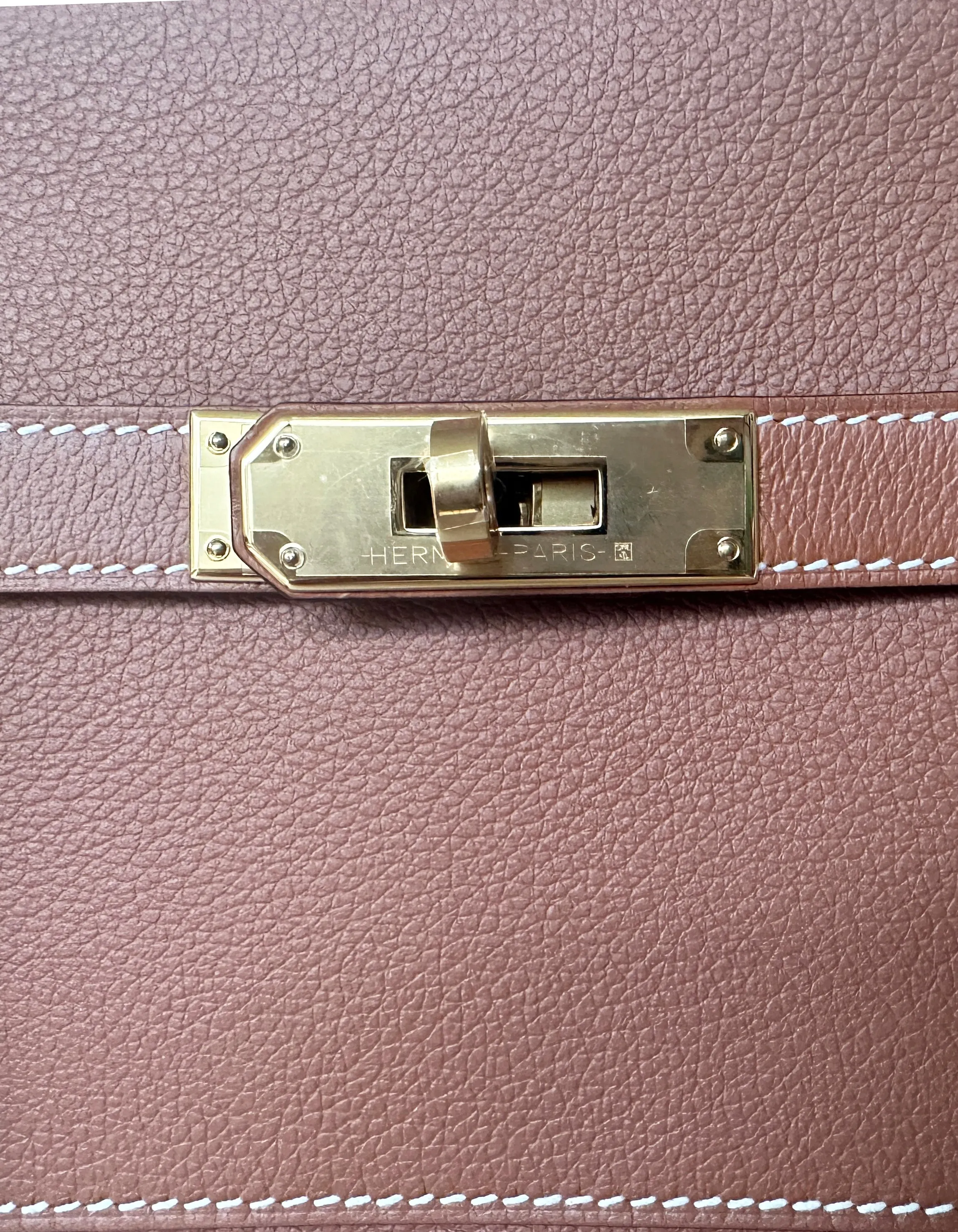 Hermes 2023 Gold Evercolor Leather Mini Jypsiere Messenger Bag