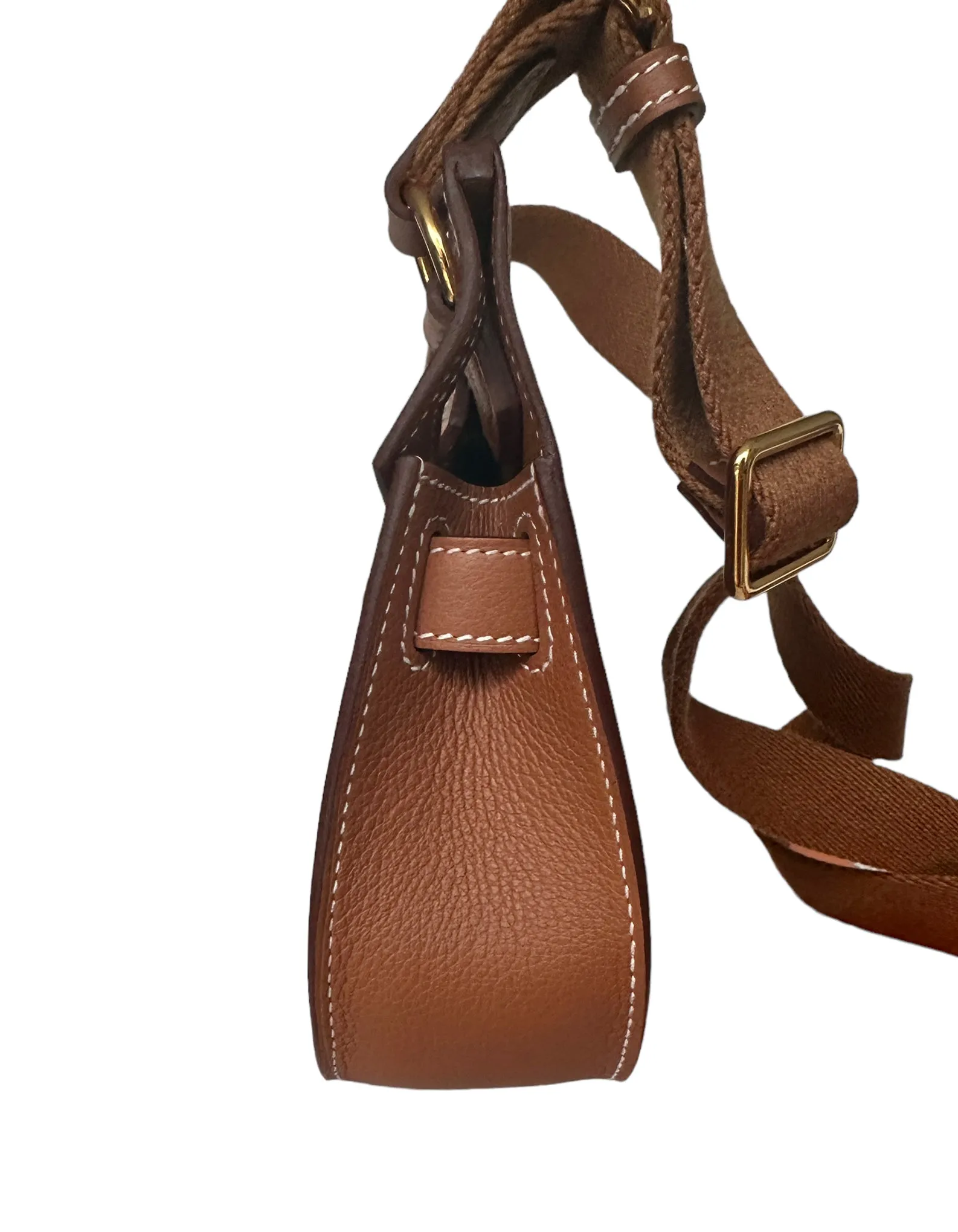 Hermes 2023 Gold Evercolor Leather Mini Jypsiere Messenger Bag