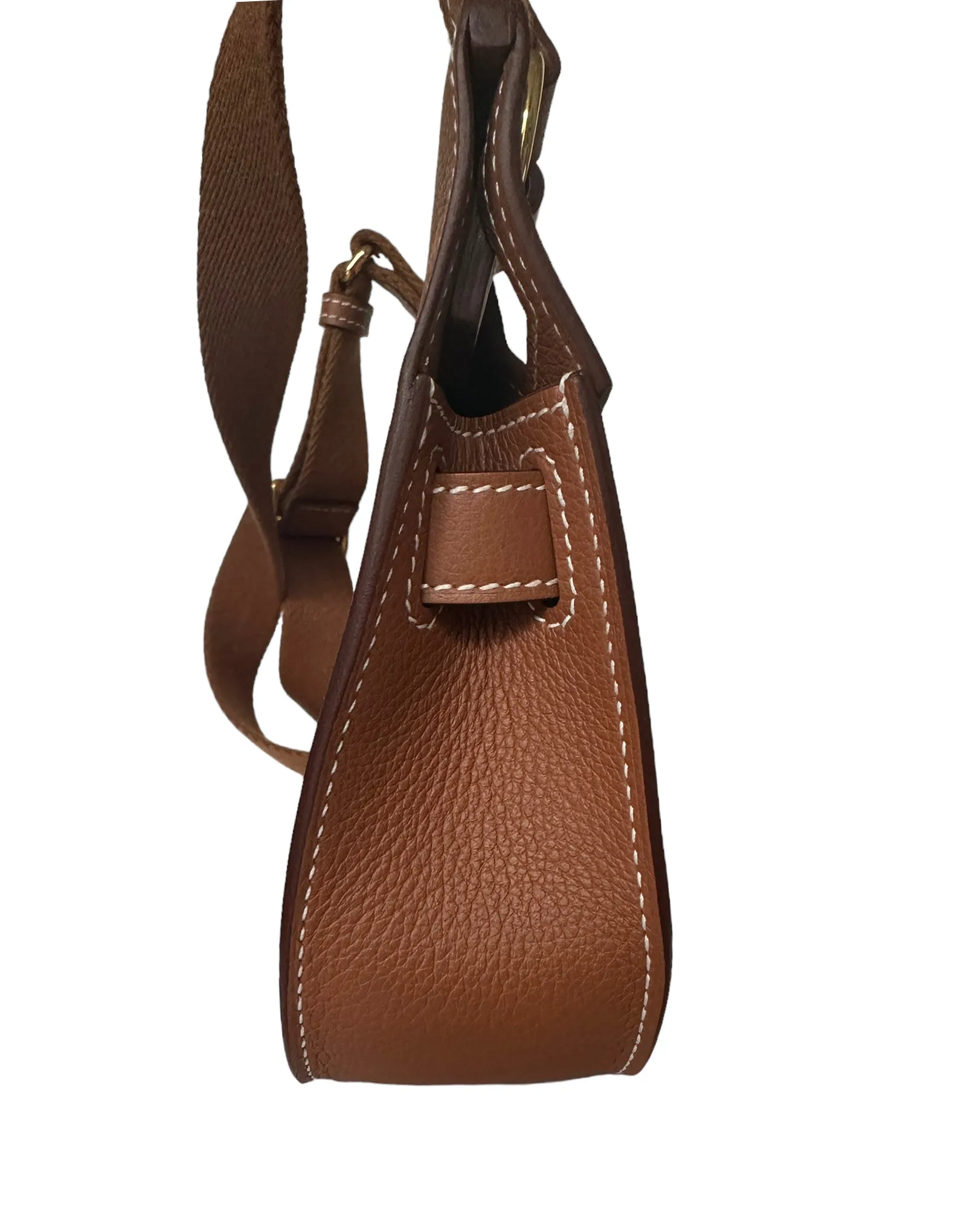 Hermes 2023 Gold Evercolor Leather Mini Jypsiere Messenger Bag