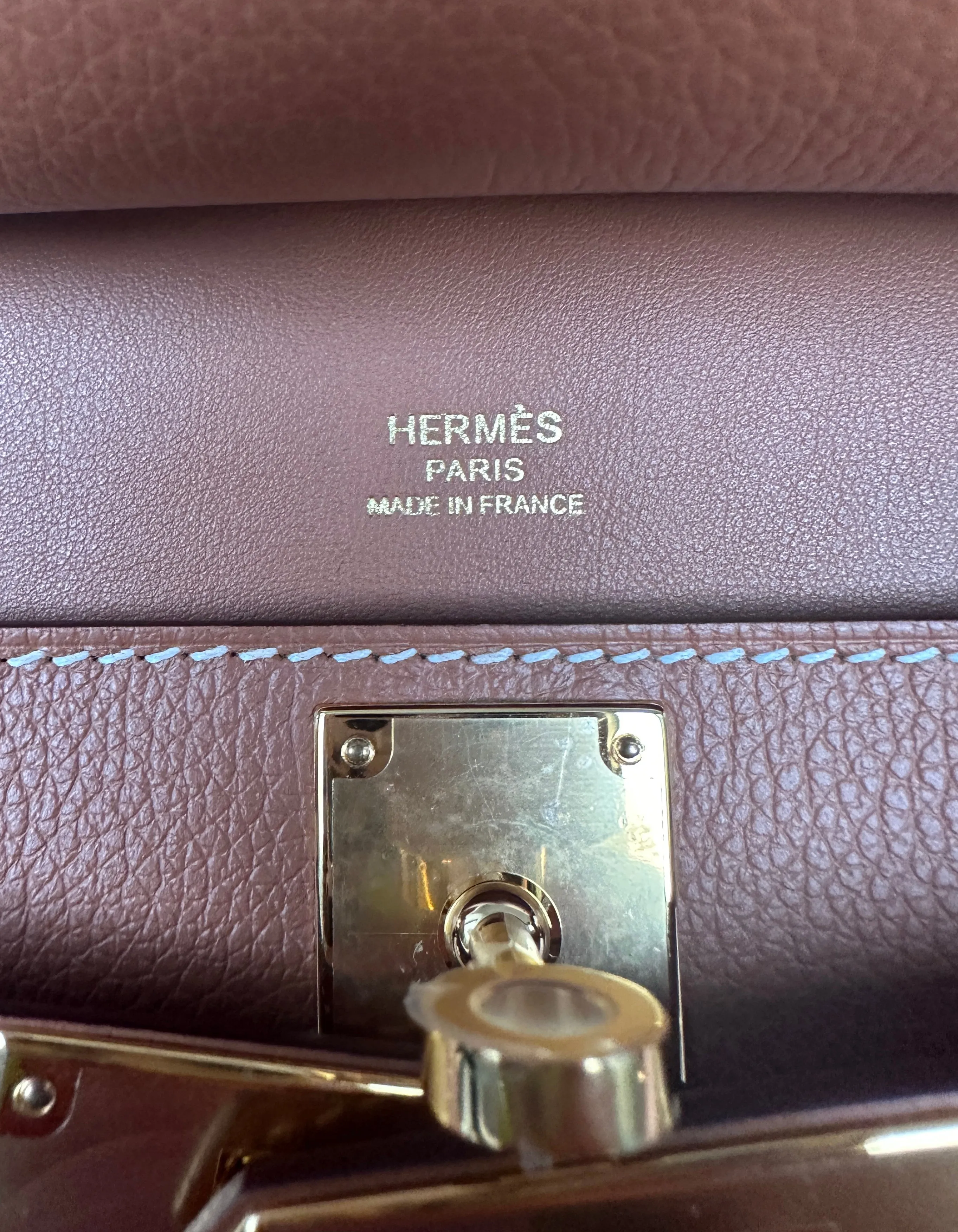 Hermes 2023 Gold Evercolor Leather Mini Jypsiere Messenger Bag
