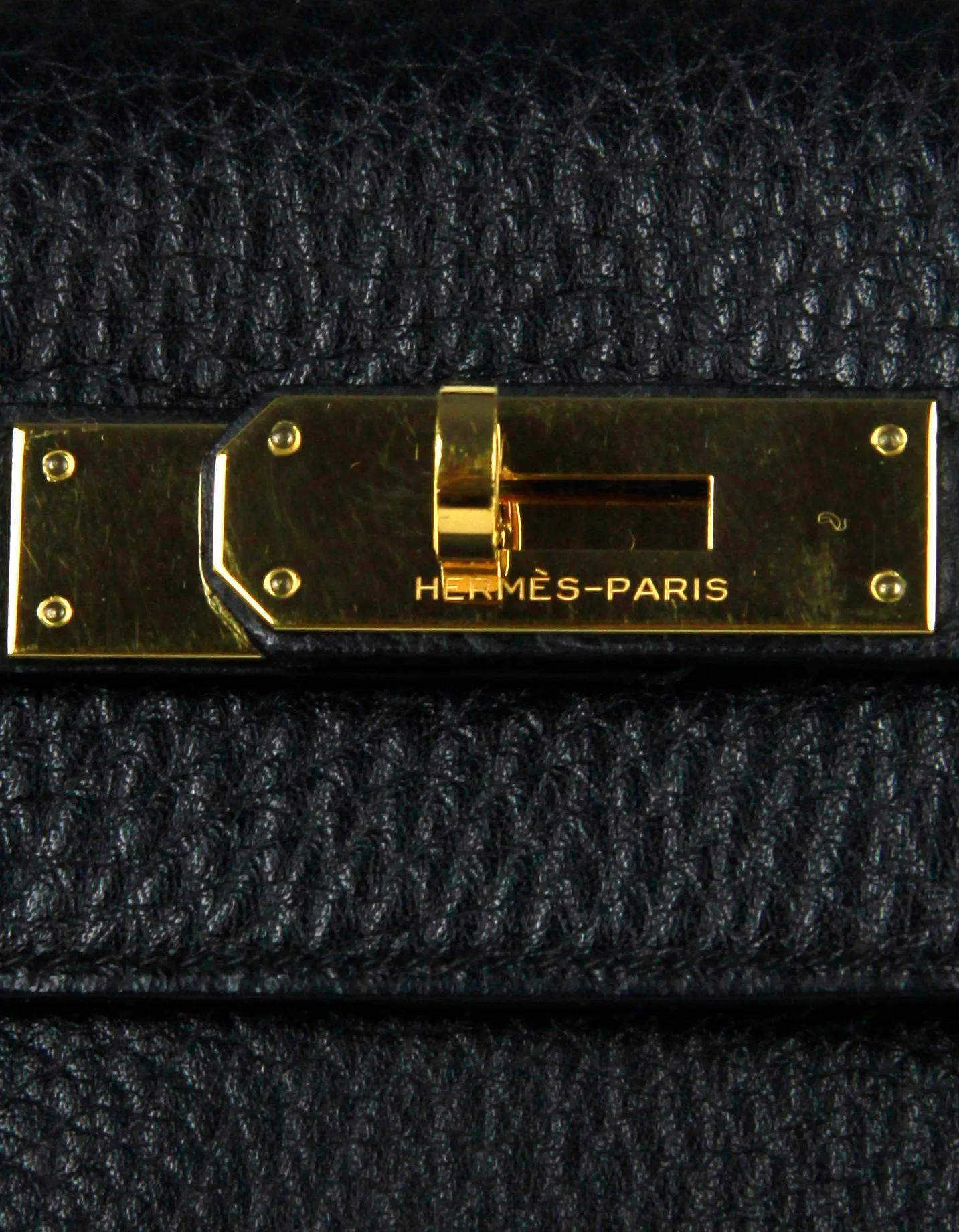 Hermes 35cm Black Leather Sellier Kelly Bag GHW