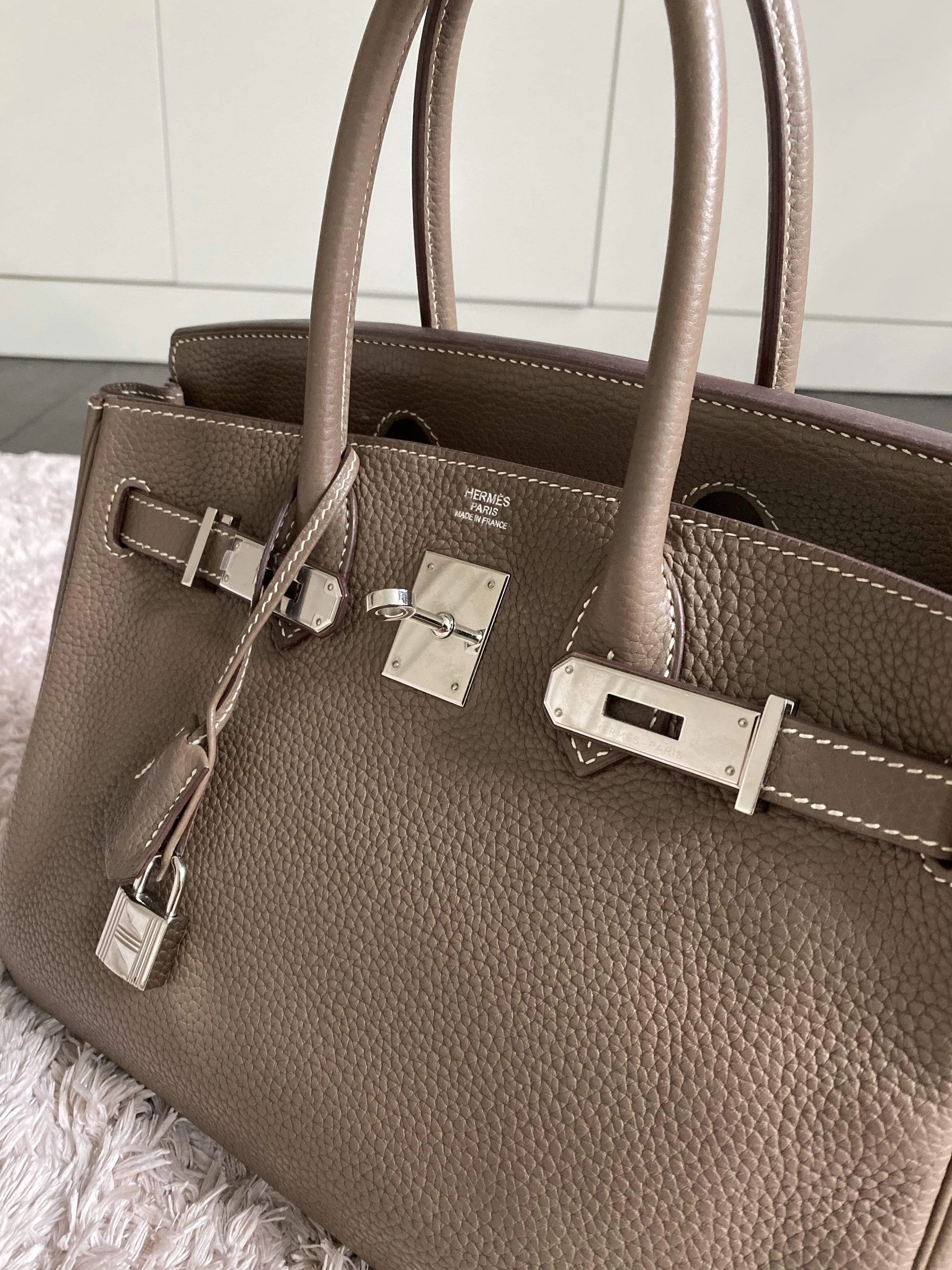 Hermes Birkin 30 Etoupe Clemence PHW