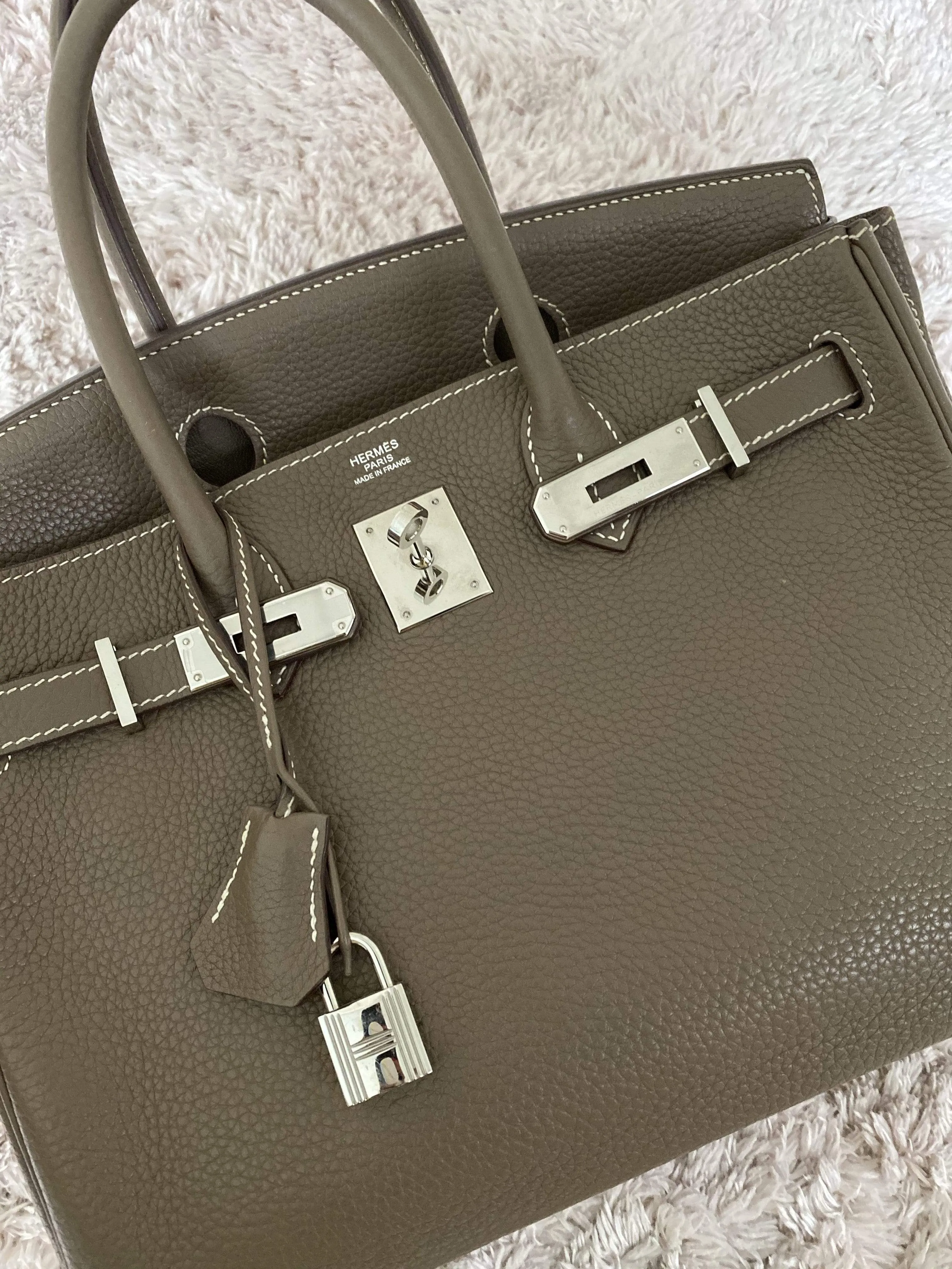 Hermes Birkin 30 Etoupe Clemence PHW