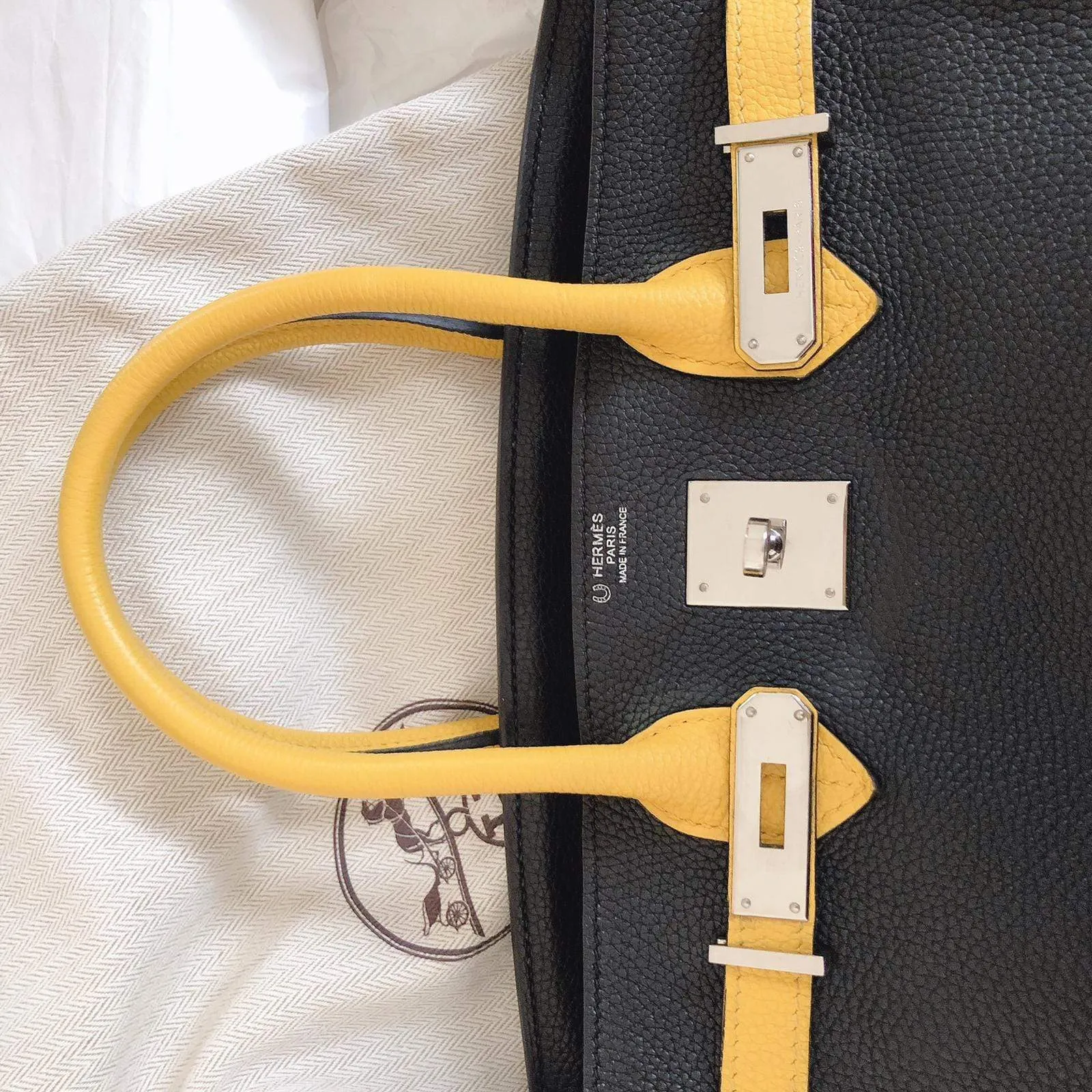 Hermes Birkin 30 HSS Black Yellow PHW
