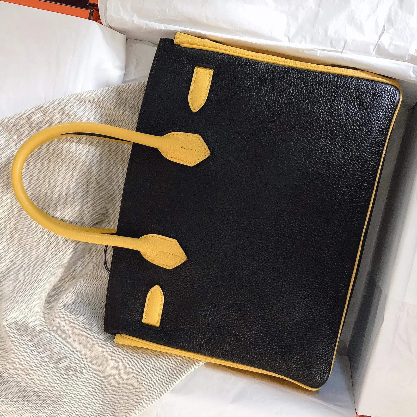 Hermes Birkin 30 HSS Black Yellow PHW