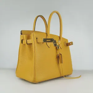 Hermes Birkin 30cm Togo Leather Handbags Yellow Golden