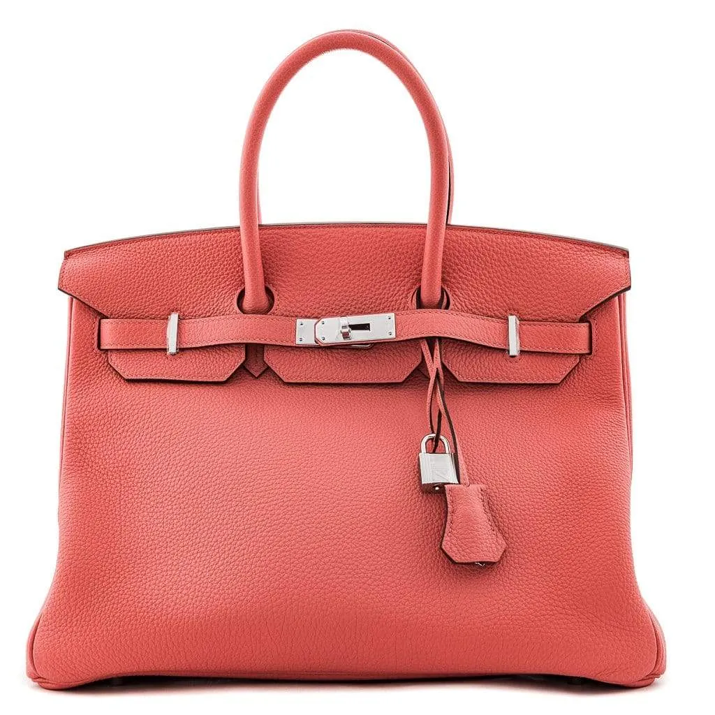 Hermes Birkin 35 Clemence Capucine PHW