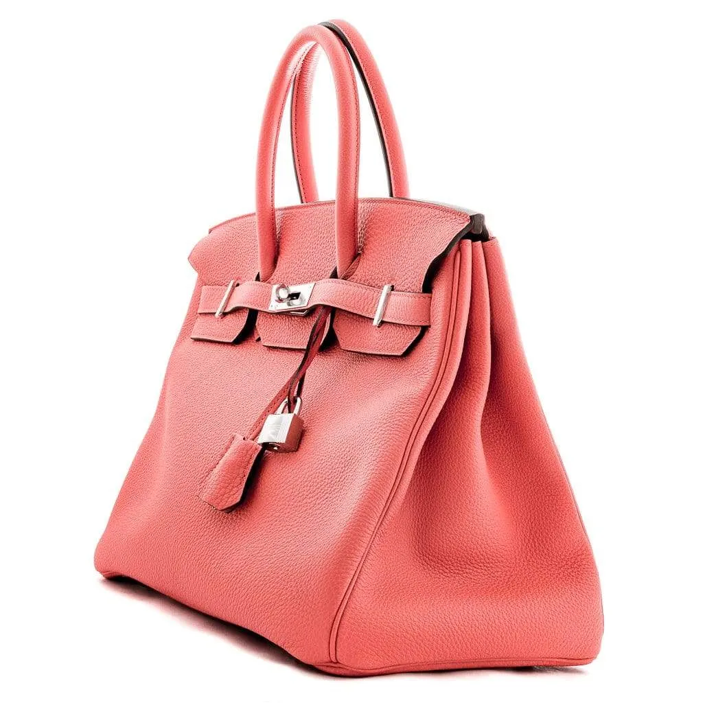 Hermes Birkin 35 Clemence Capucine PHW