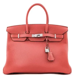 Hermes Birkin 35 Clemence Capucine PHW