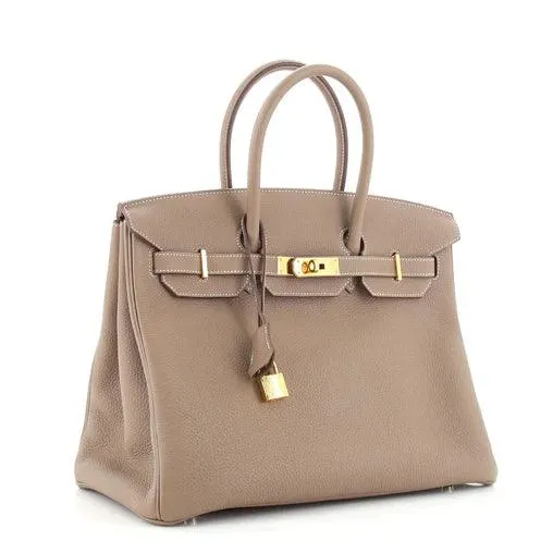 Hermes Birkin 35 Etoupe Togo Gold Hardware