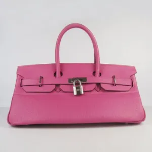 Hermes Birkin 42cm Togo Leather Handbags 6109 Peach Silver