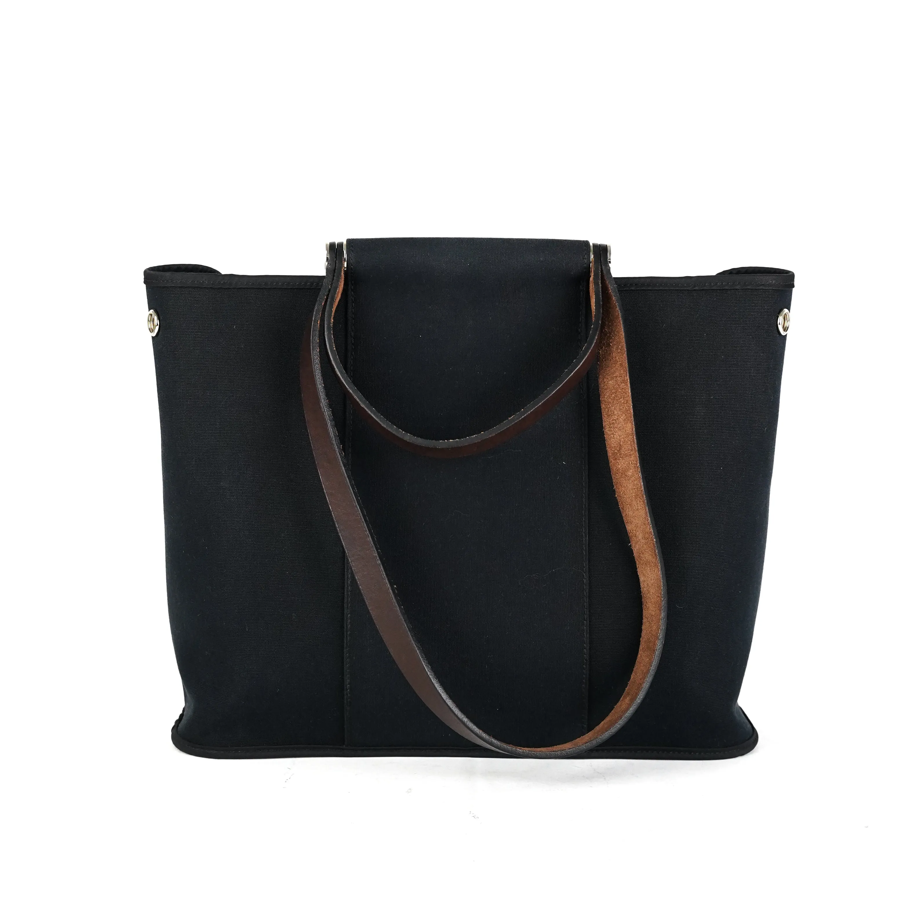 Hermes Canvas Bag Black - M Stamp