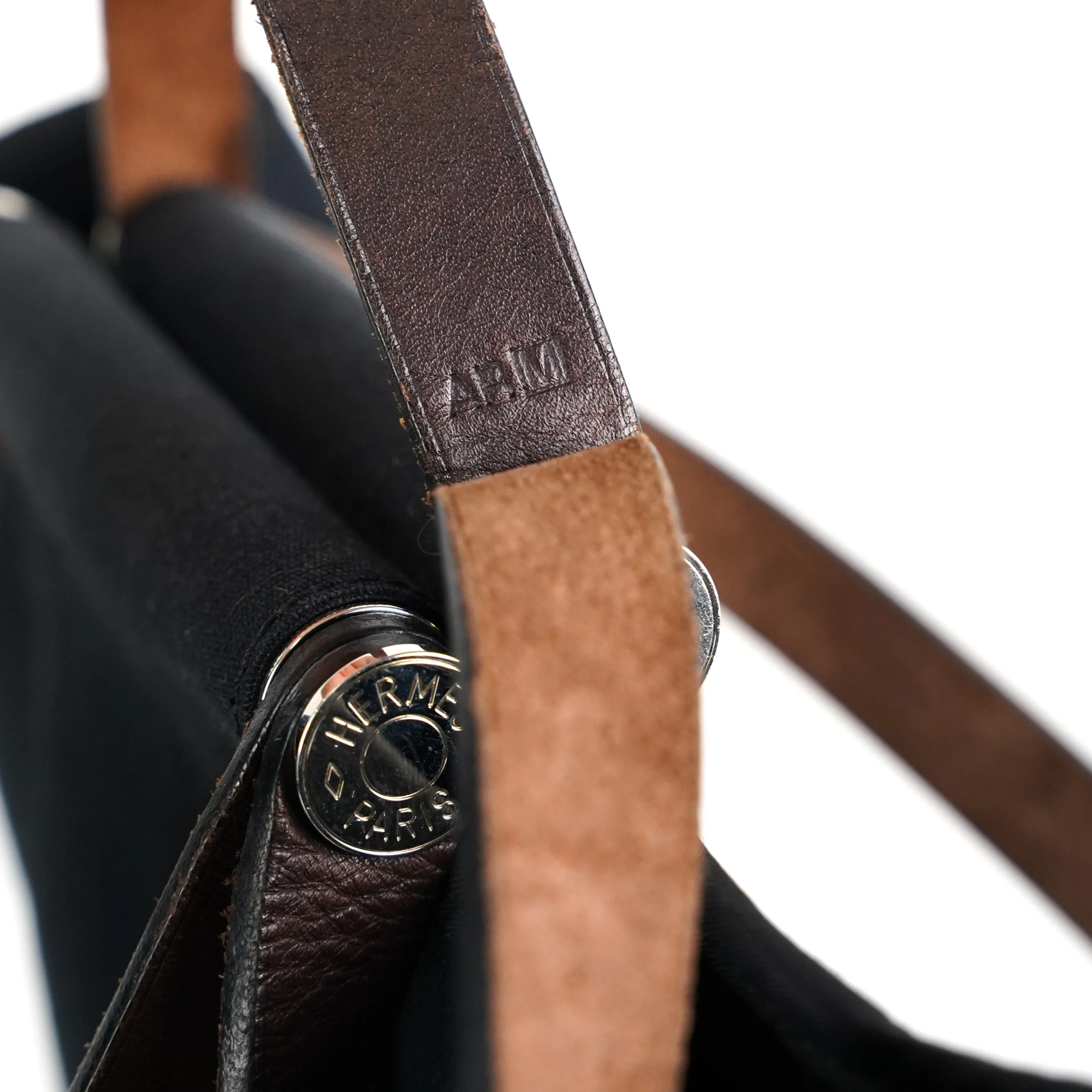 Hermes Canvas Bag Black - M Stamp