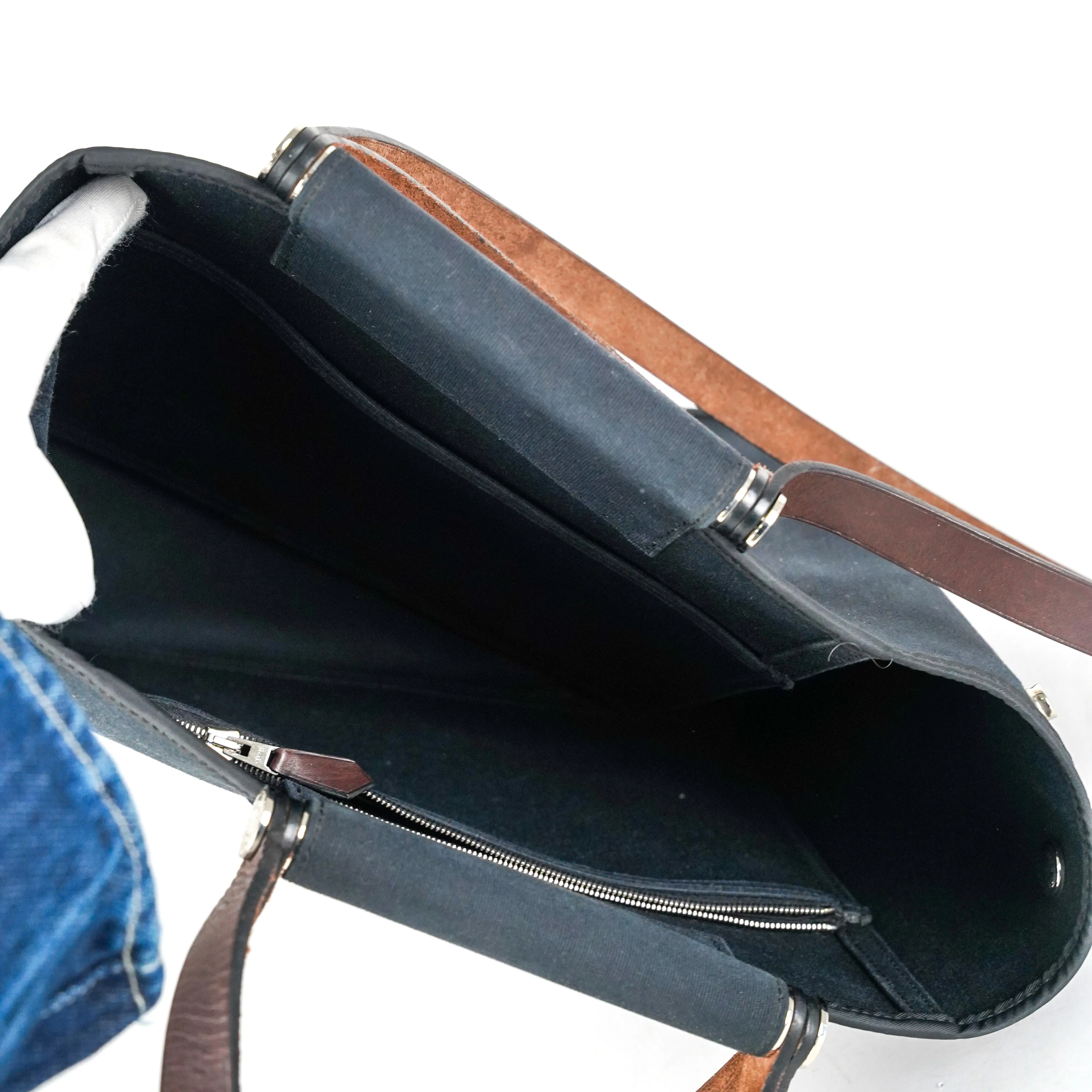 Hermes Canvas Bag Black - M Stamp