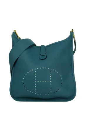 Hermes Colvert Blue Clemence Evelyne III 29 PM Messenger Bag