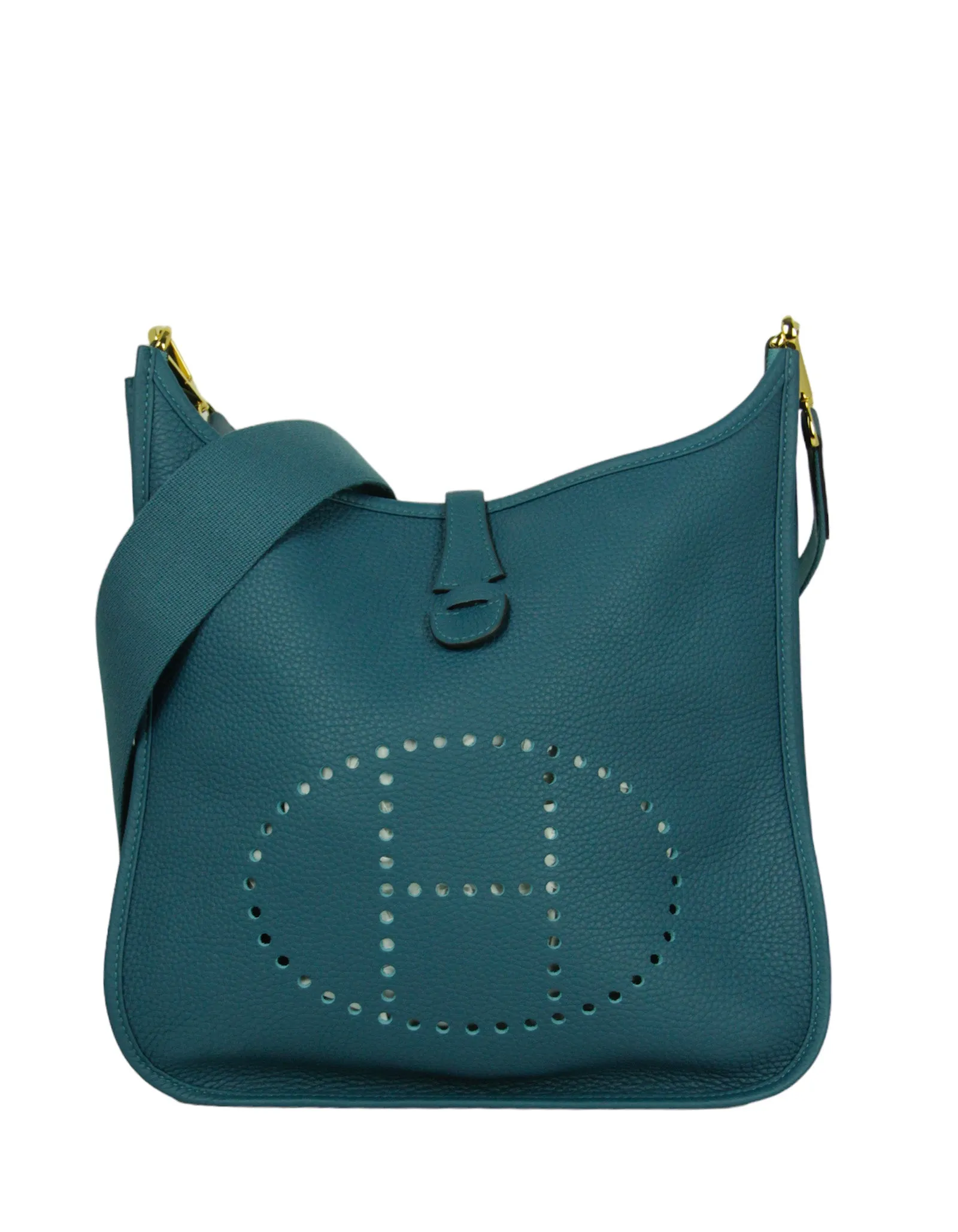 Hermes Colvert Blue Clemence Evelyne III 29 PM Messenger Bag