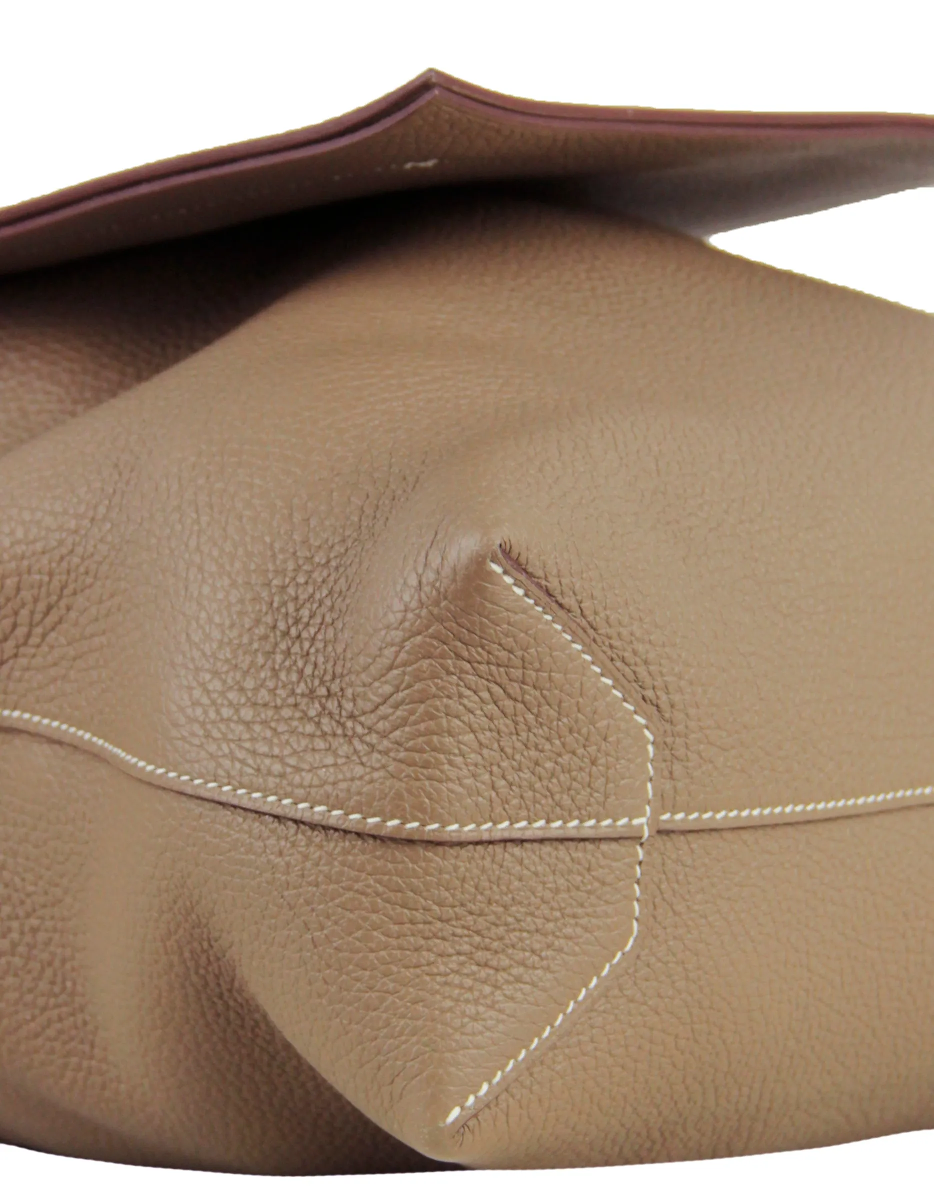 Hermes Etoupe Taurillon Clemence Leather Cabasellier 31 Tote