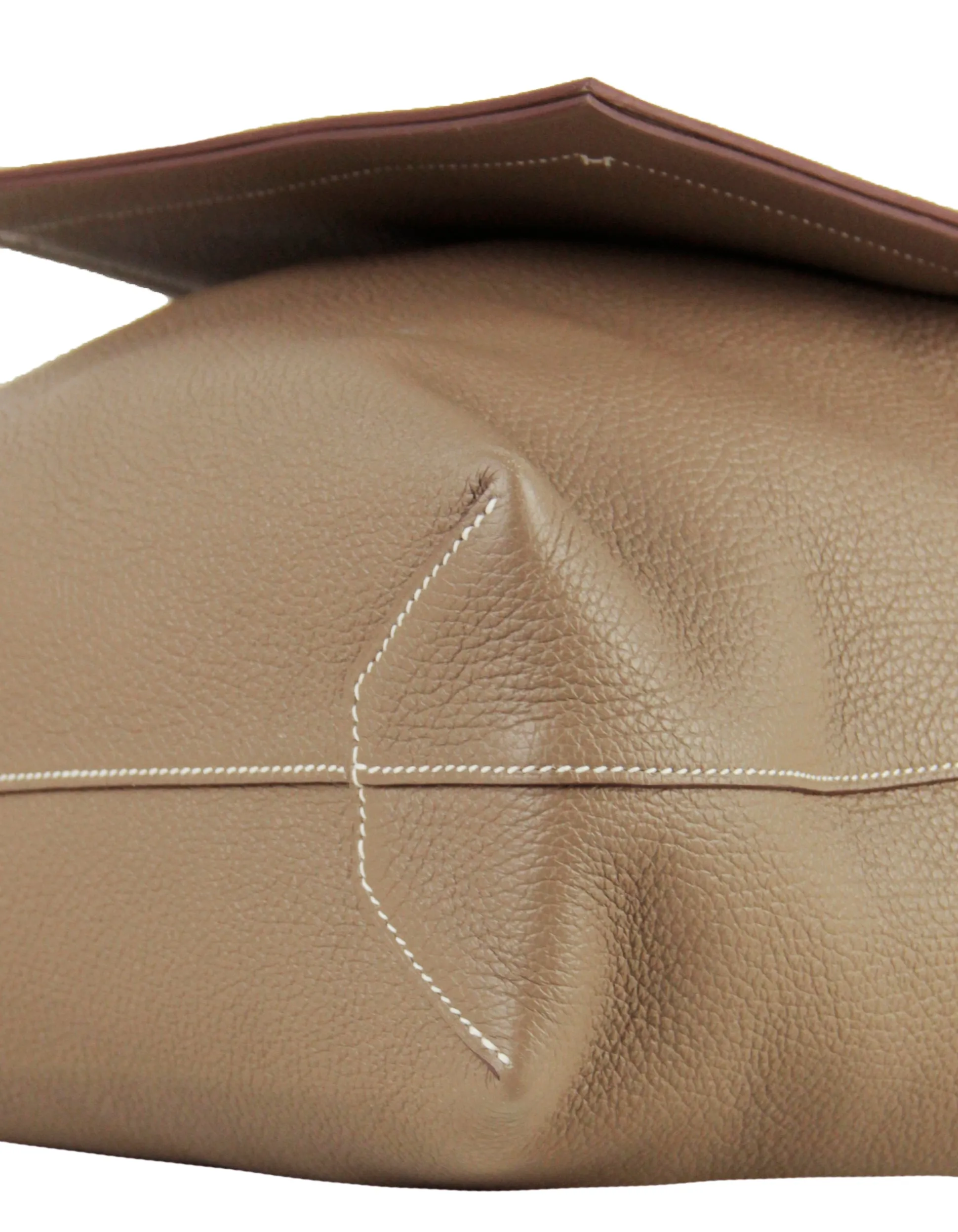 Hermes Etoupe Taurillon Clemence Leather Cabasellier 31 Tote
