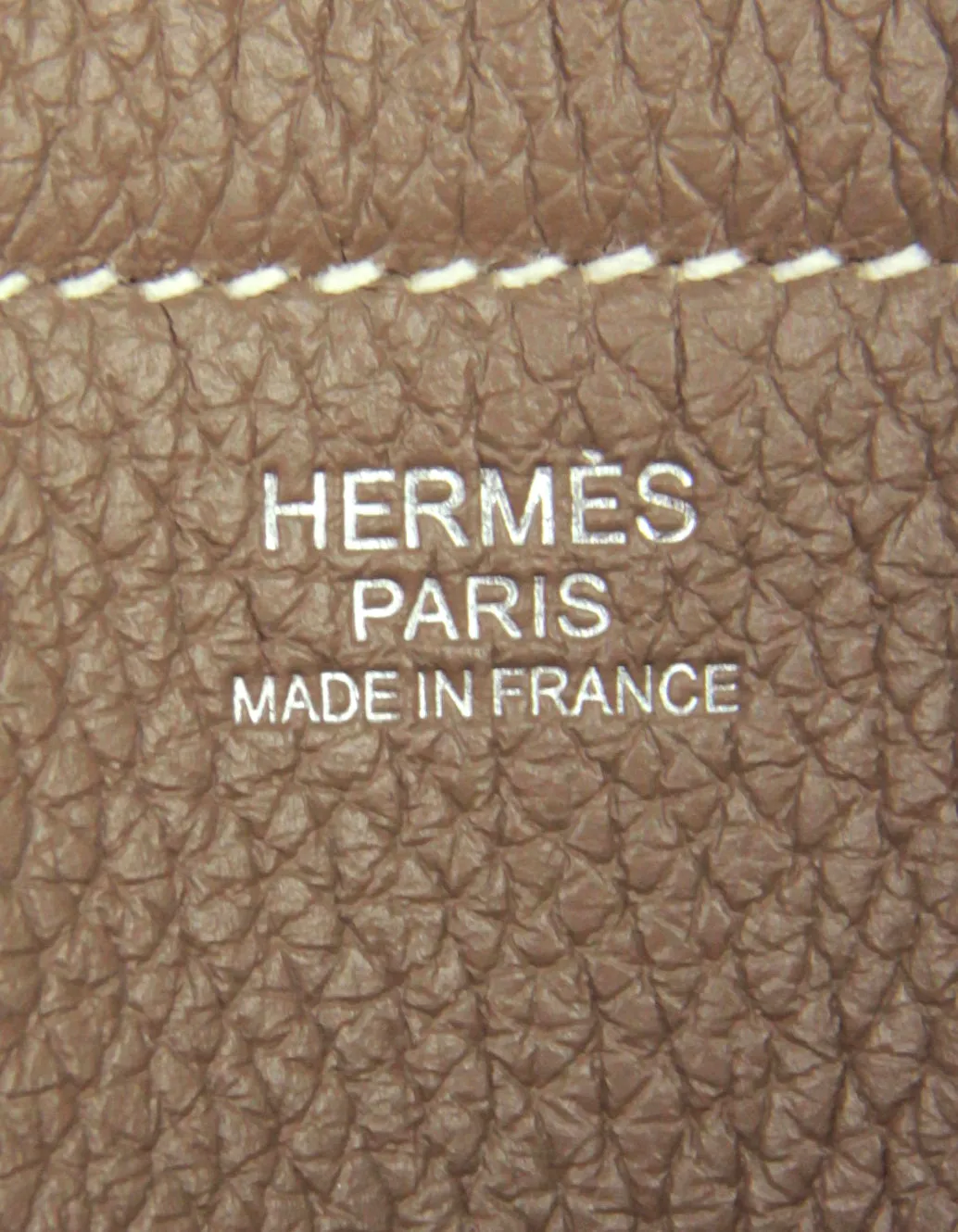 Hermes Etoupe Taurillon Clemence Leather Cabasellier 31 Tote
