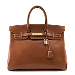 Hermes Gold Courcheval Vintage Birkin 35