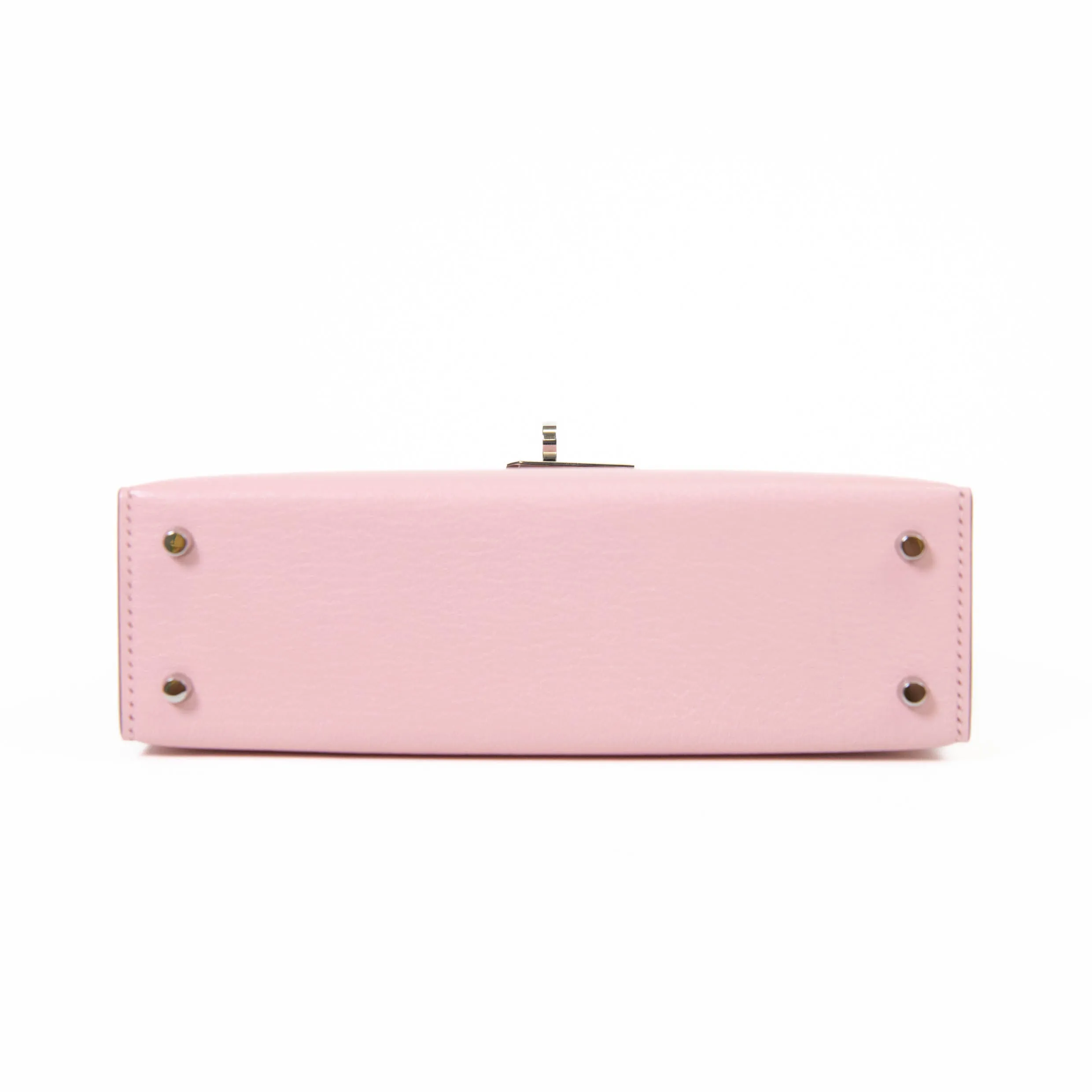 Hermes Kelly Sellier 20 Rose Sakura Chevre Leather Palladium Hardware