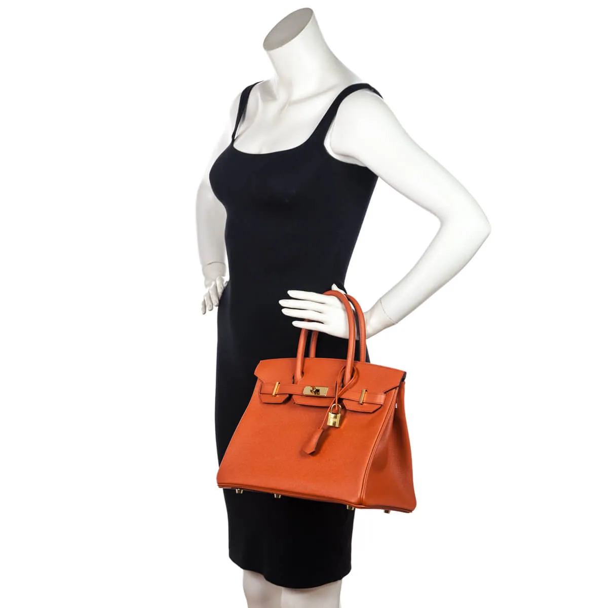 Hermes Orange Terre Battue Epsom Birkin 30