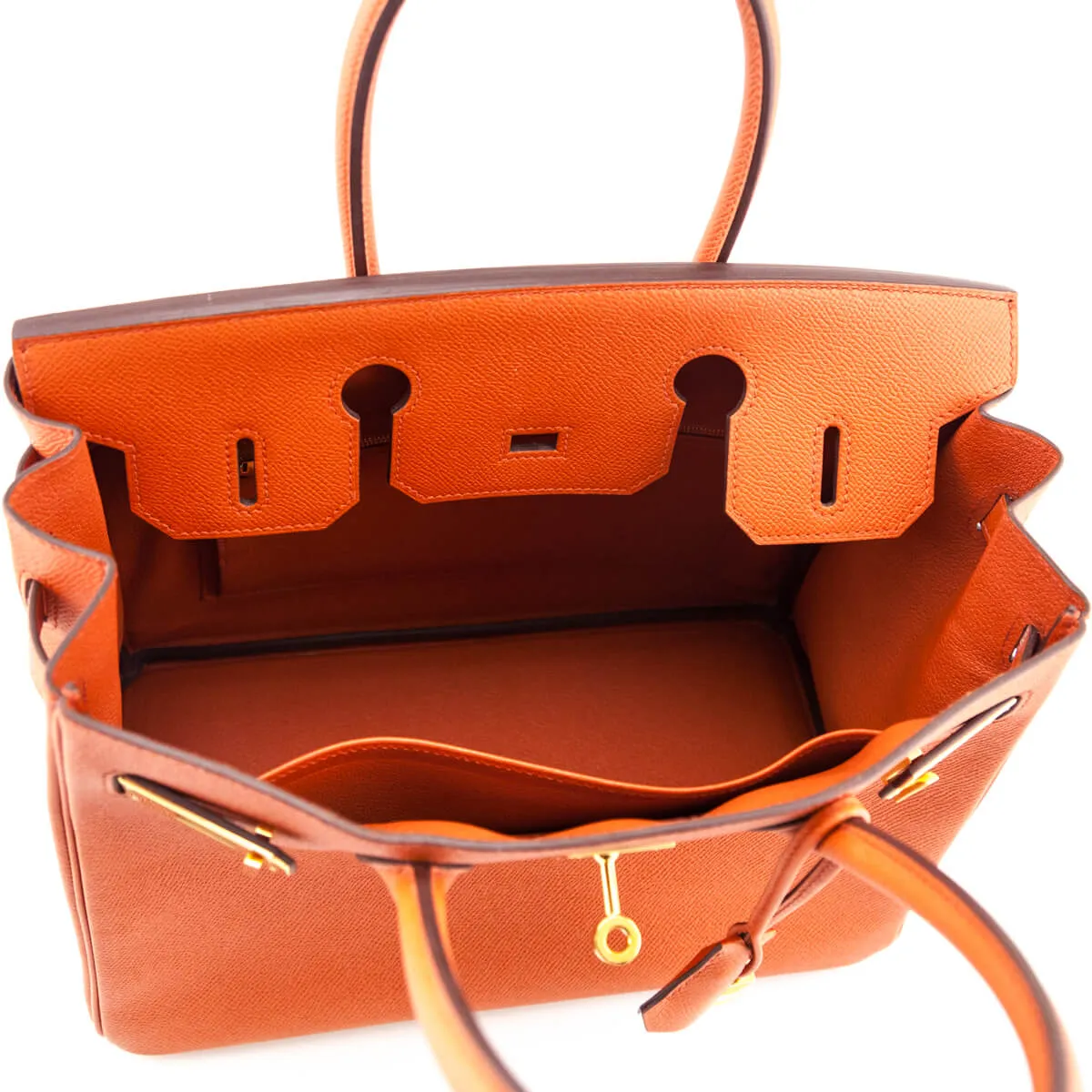 Hermes Orange Terre Battue Epsom Birkin 30