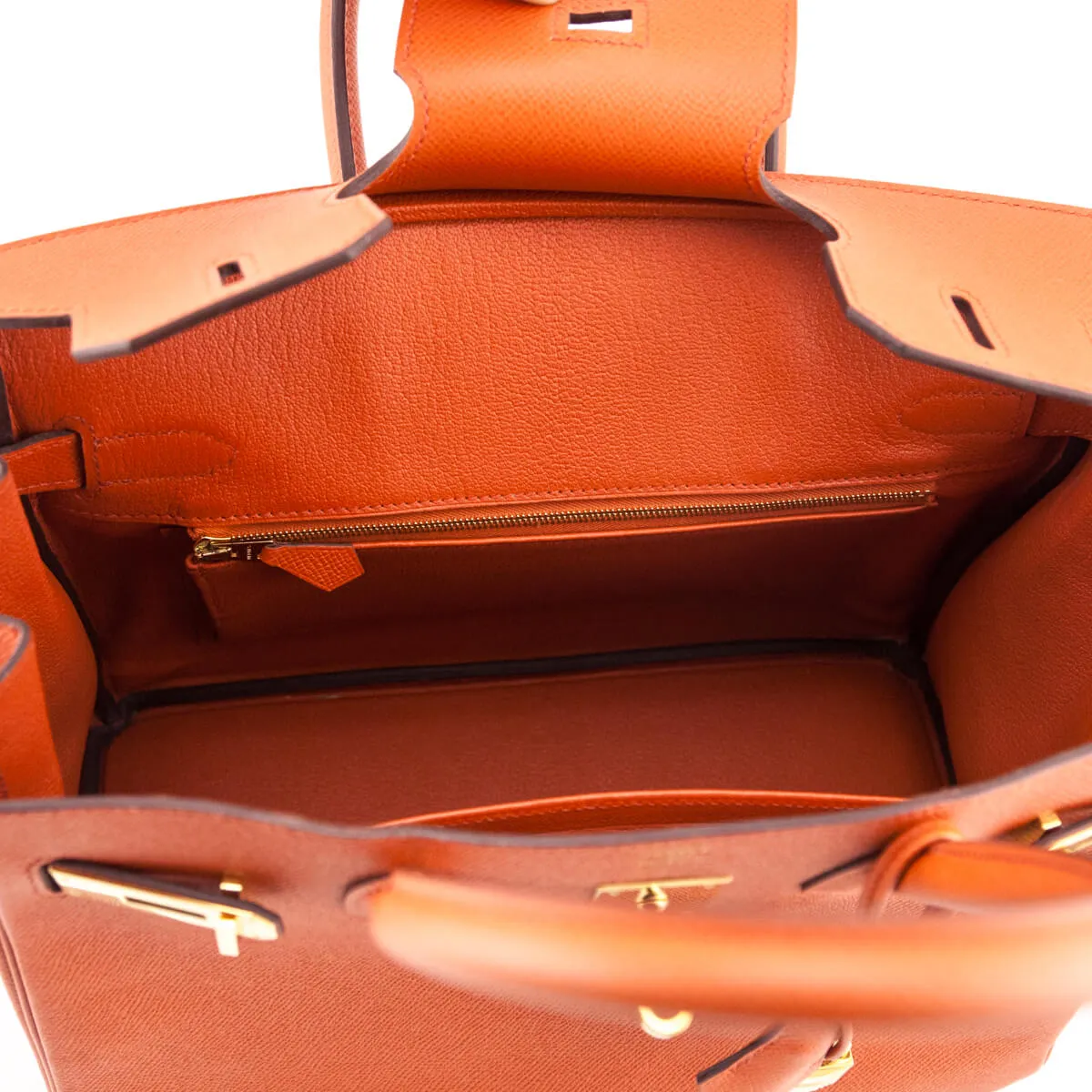Hermes Orange Terre Battue Epsom Birkin 30